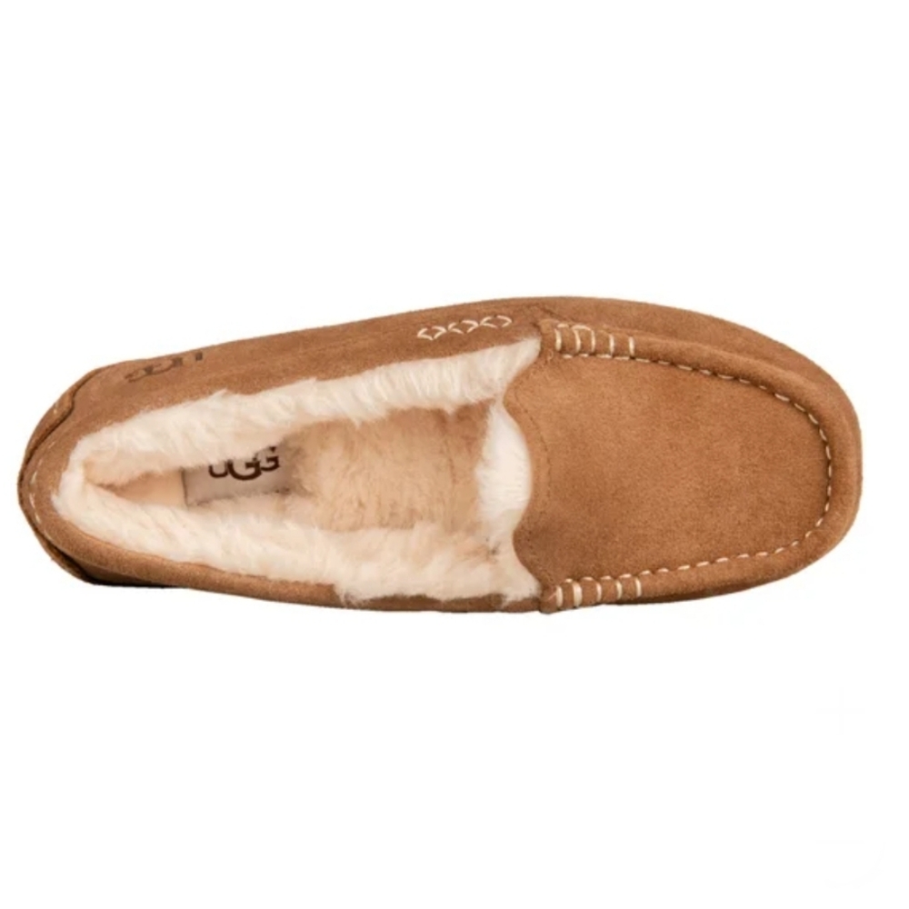 UGG Chestnut Moccasin Slipper with Cream Shearling